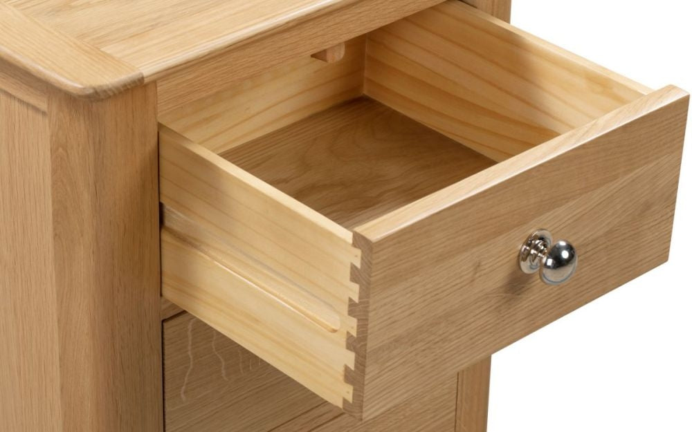 Cotswold Oak 3 Drawers Bedside Cabinet