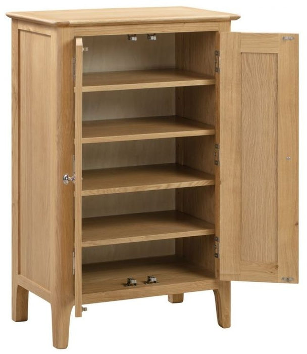 Cotswold Natural Satin Lacquer Oak Shoe Cupboard