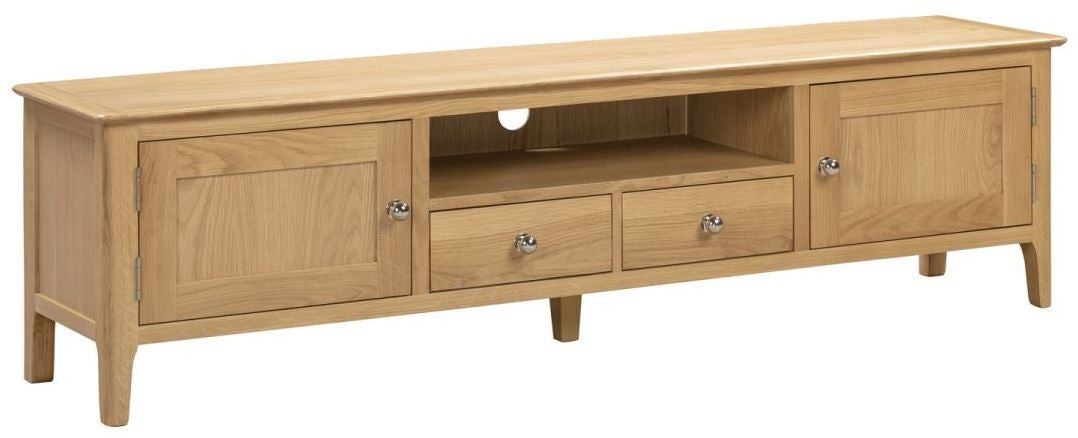 Cotswold Natural Satin Lacquer TV Unit up to 70inch and Larger
