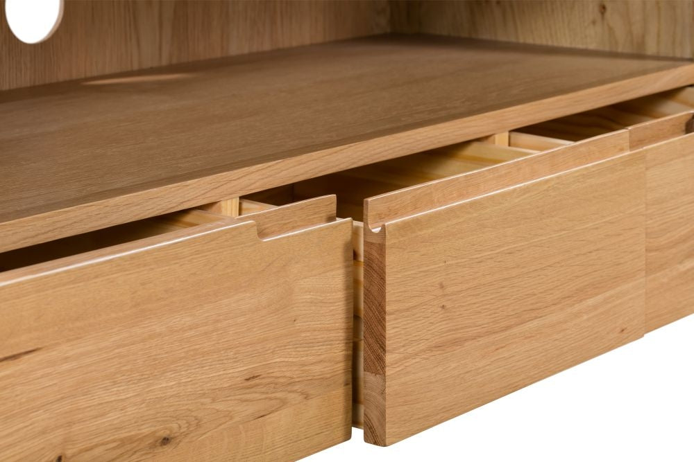 Curve Oak TV Unit Upto 54inch