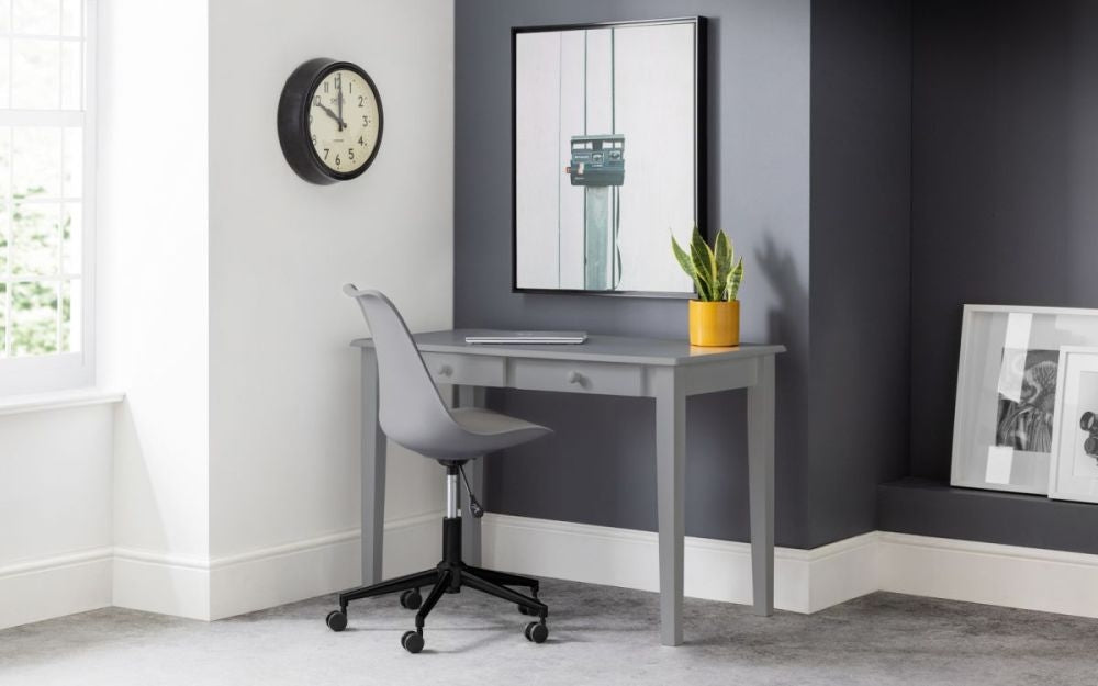 Erika Grey Leather Office Chair