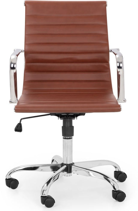 Gio Brown and Chrome Office Chair