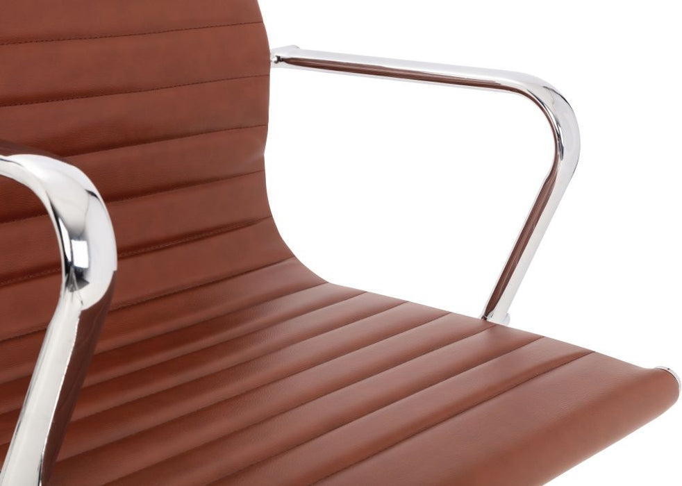 Gio Brown and Chrome Office Chair