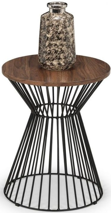 Jersey Walnut Round Wire Lamp Table
