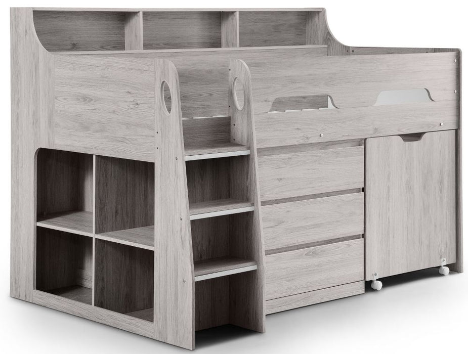 Jupiter Grey Oak Midsleeper Bed