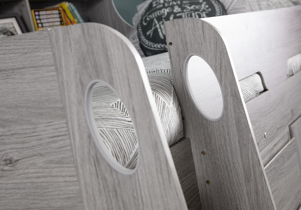Jupiter Grey Oak Midsleeper Bed