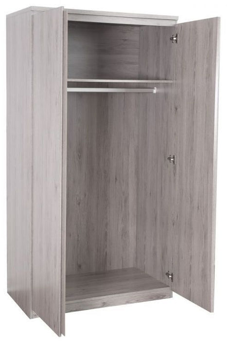 Jupiter Grey Oak 2 Door Wardrobe