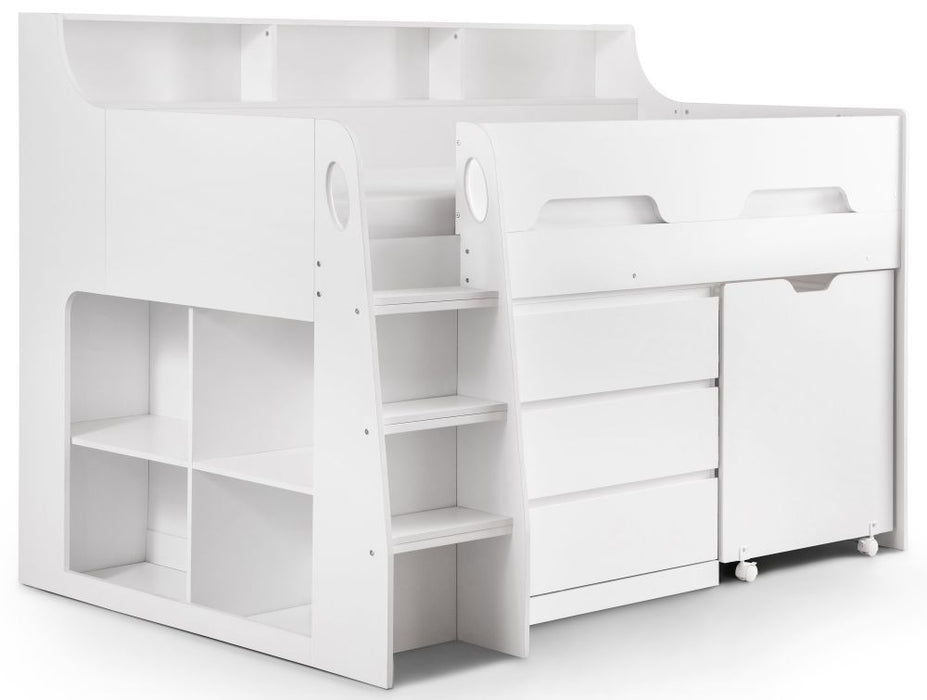 Jupiter White Midsleeper Bed
