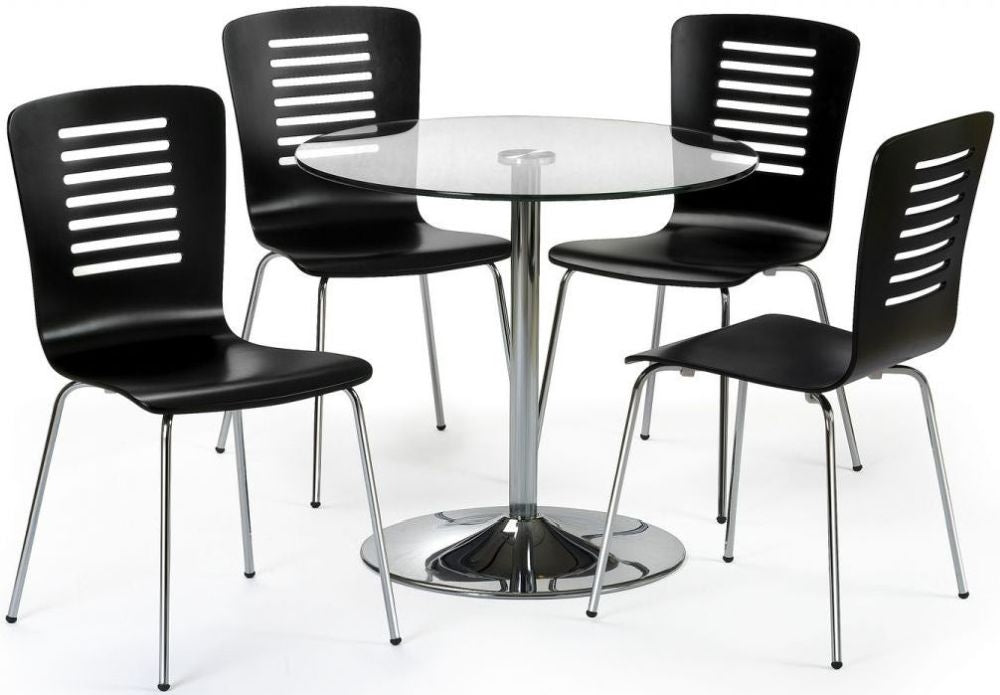 Kudos Chrome Round Dining Table - 2 Seater