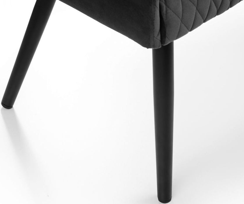 Luxe Grey Velvet Fabric High Back Bench