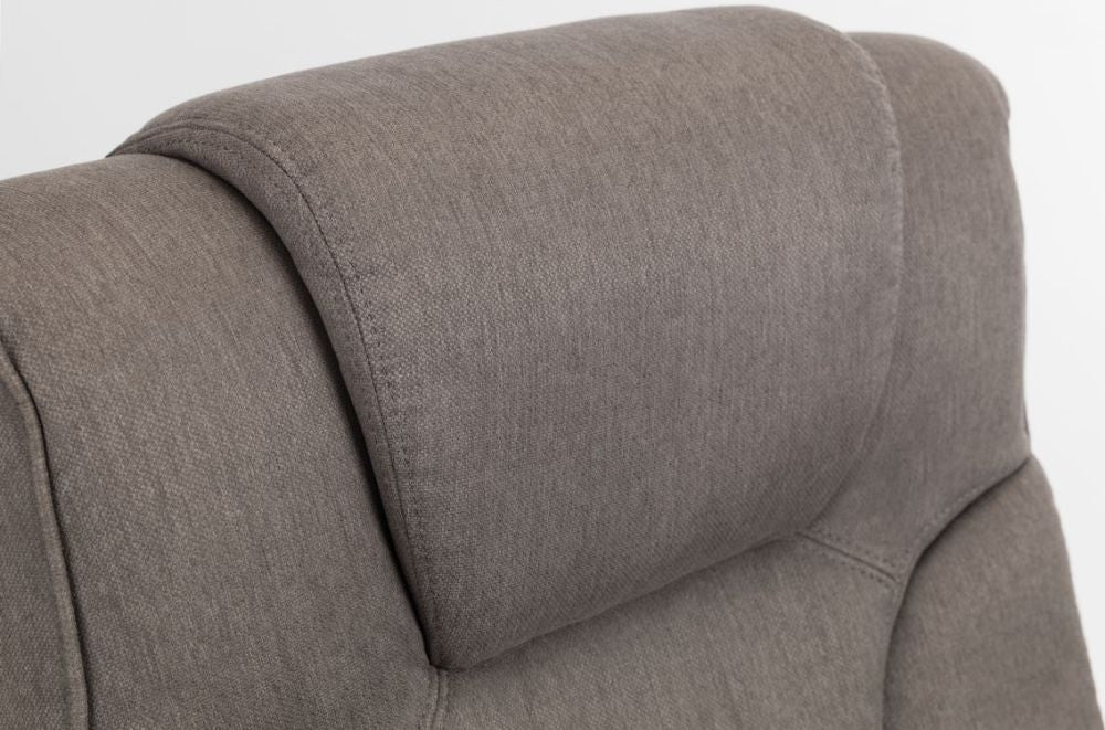 Malmo Mid Grey Fabric Swivel Recliner Chair with Footstool