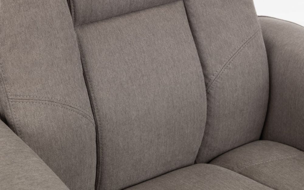 Malmo Mid Grey Fabric Swivel Recliner Chair with Footstool