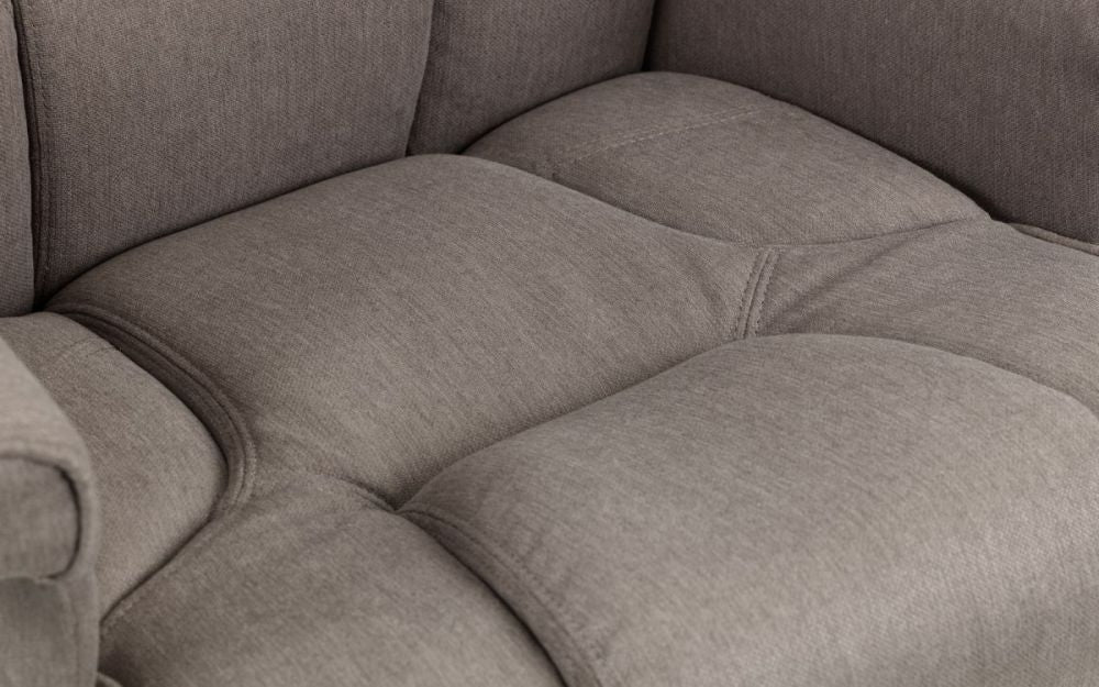 Malmo Mid Grey Fabric Swivel Recliner Chair with Footstool