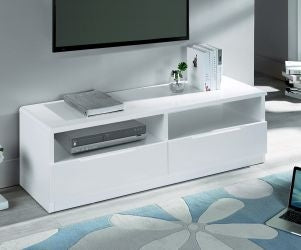 Manhattan White High Gloss Media Unit up to 59inch