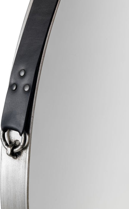 Opera Antique Silver Round Pewter Mirror - 60cm x 60cm