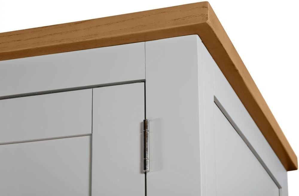 Richmond Elephant Grey Lacquered 2 Door 1 Drawer Wardrobe