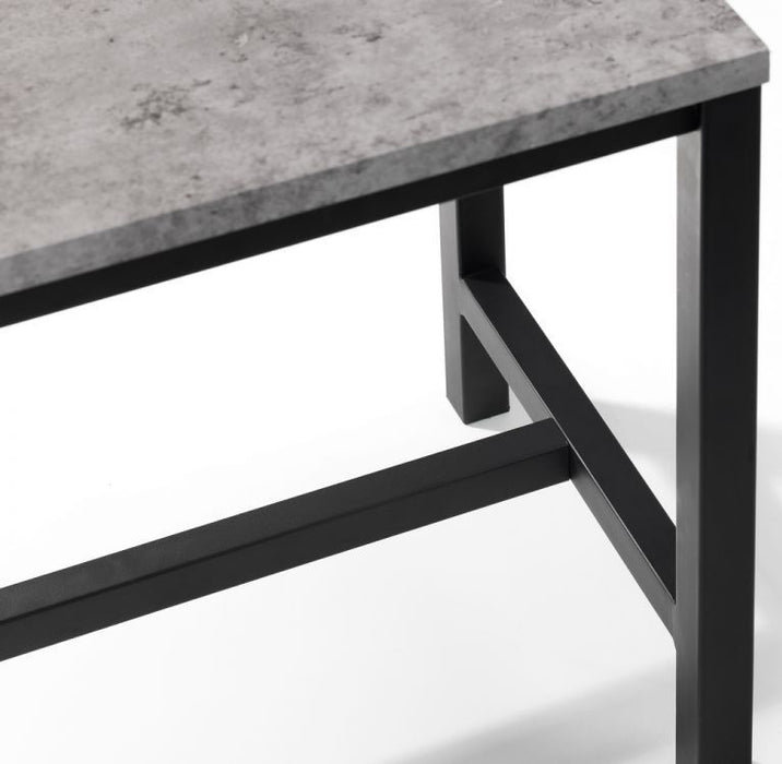 Staten Concrete Effect Dining Metal Bench