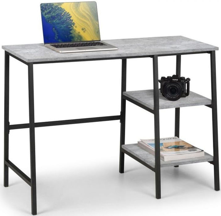 Staten Concrete Effect Metal Desk