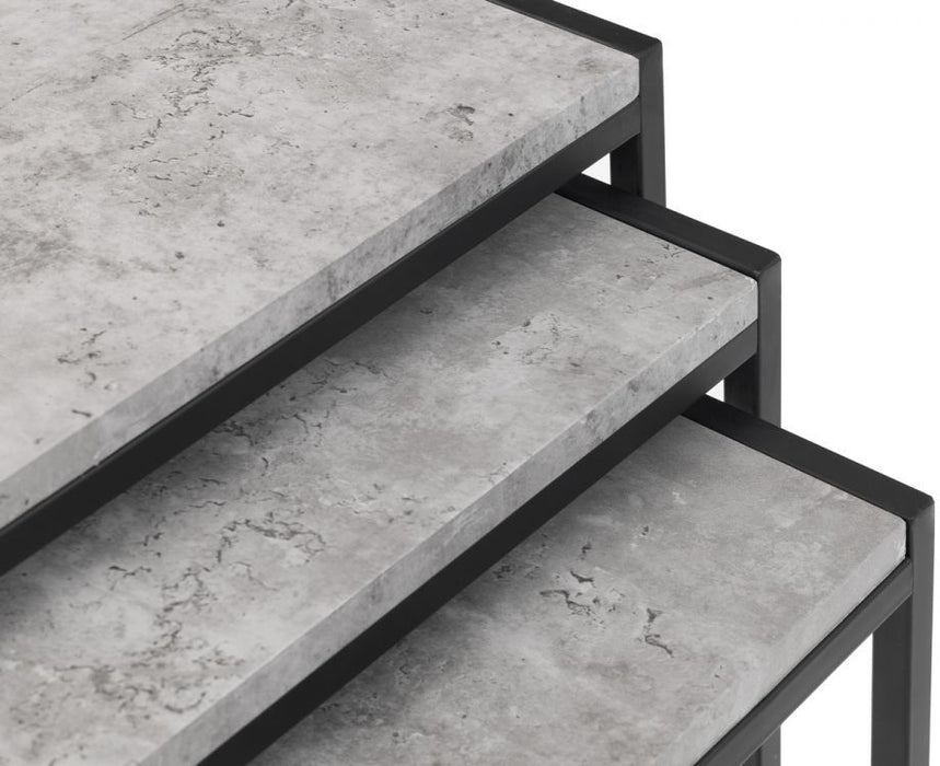 Staten Concrete Effect Nest of 3 Tables