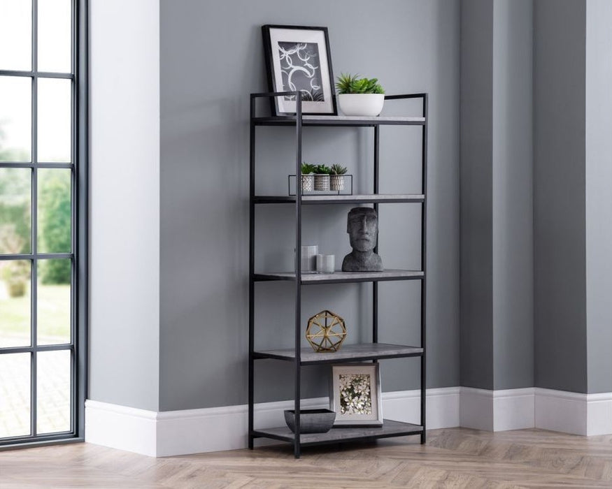 Staten Concrete Effect Tall Bookcase