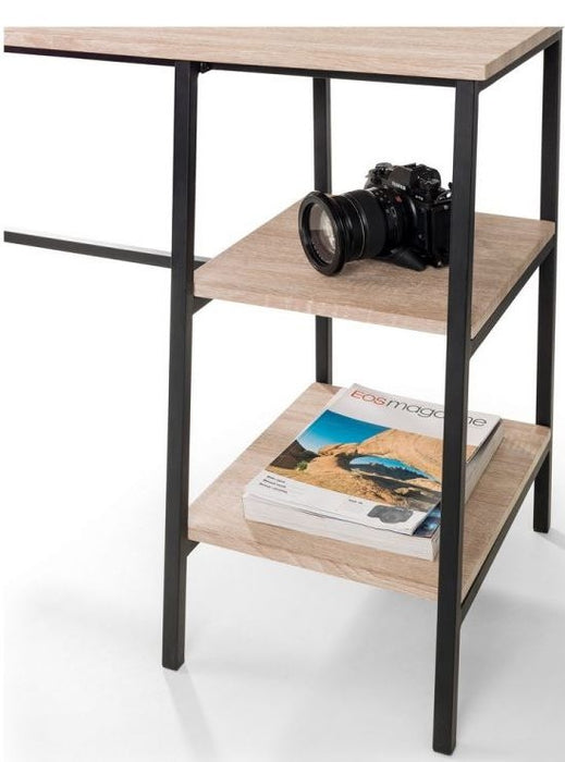 Tribeca Sonoma Oak Metal Desk