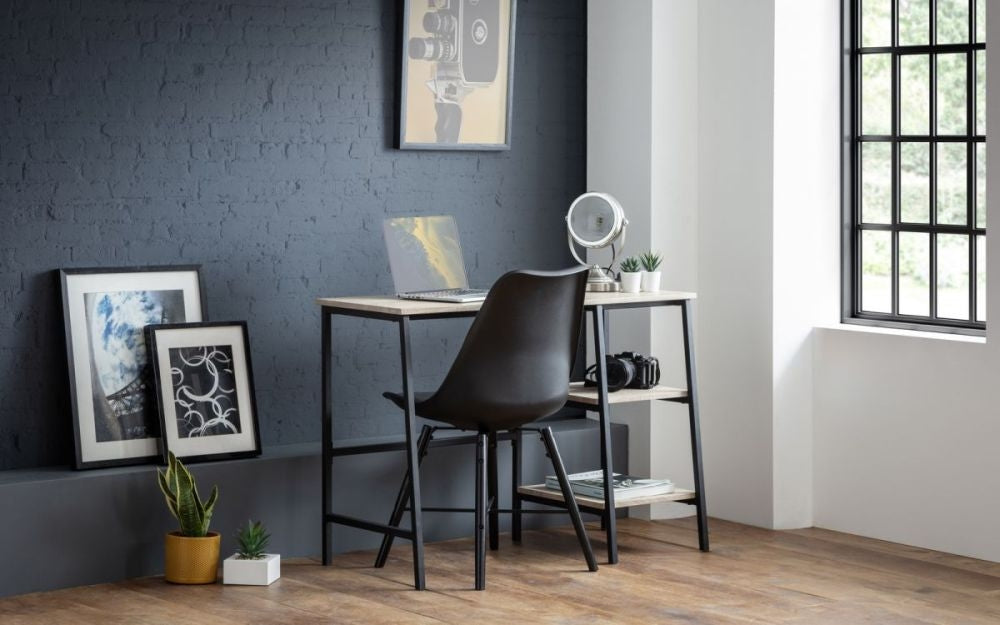 Tribeca Sonoma Oak Metal Desk