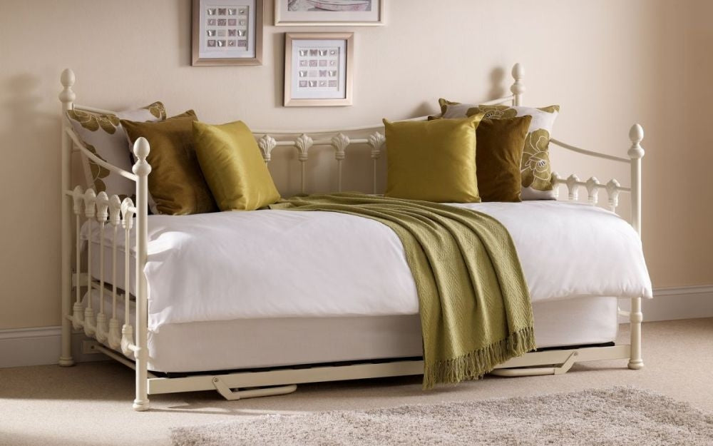 Versailles White Metal Underbed Trundle