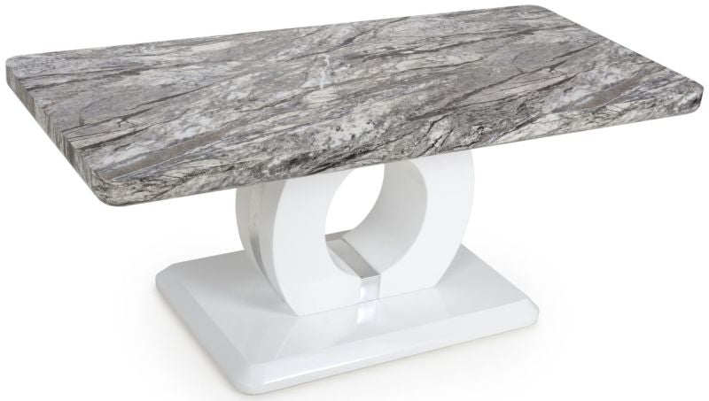 Neptune Marble Effect Grey White/ Coffee Table