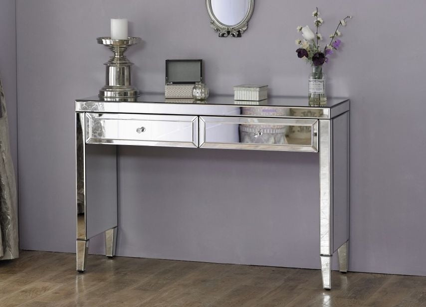 Valencia Mirrored 2 Drawer Console Table