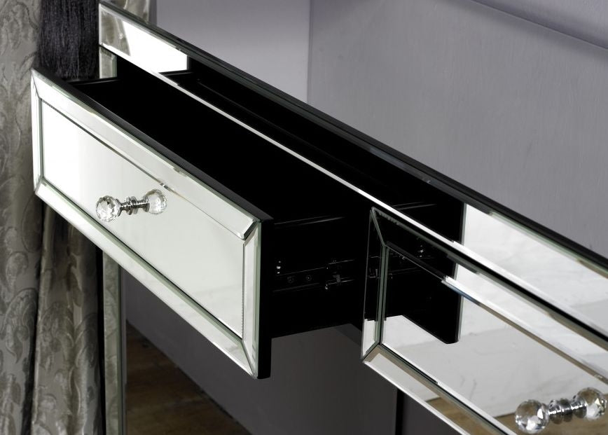 Valencia Mirrored 2 Drawer Console Table
