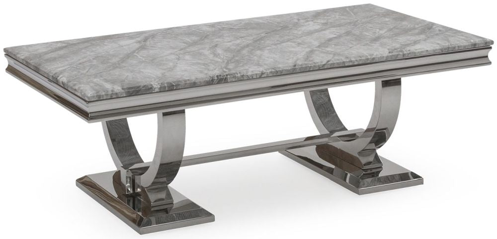 Vida Living Arianna Grey Marble Coffee Table