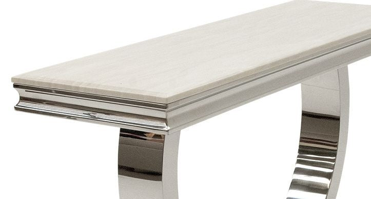 Vida Living Arianna Cream Marble Console Table
