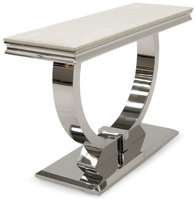 Vida Living Arianna Cream Marble Console Table