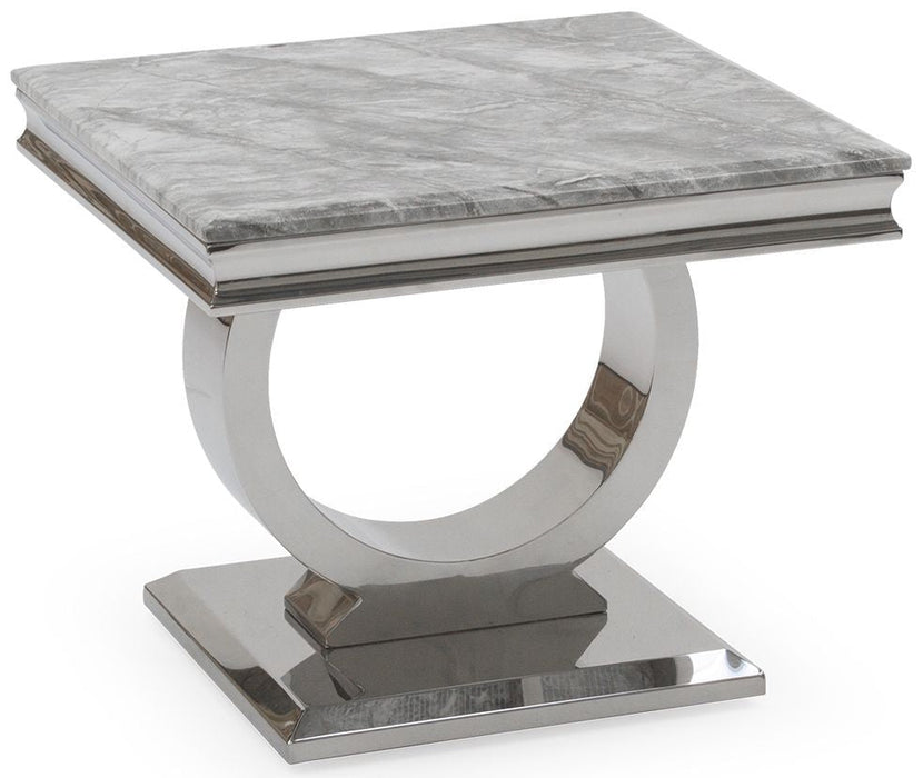 Vida Living Arianna Grey Lamp Table
