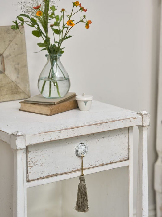 Willis and Gambier Atelier Distressed White Bedside Cabinet