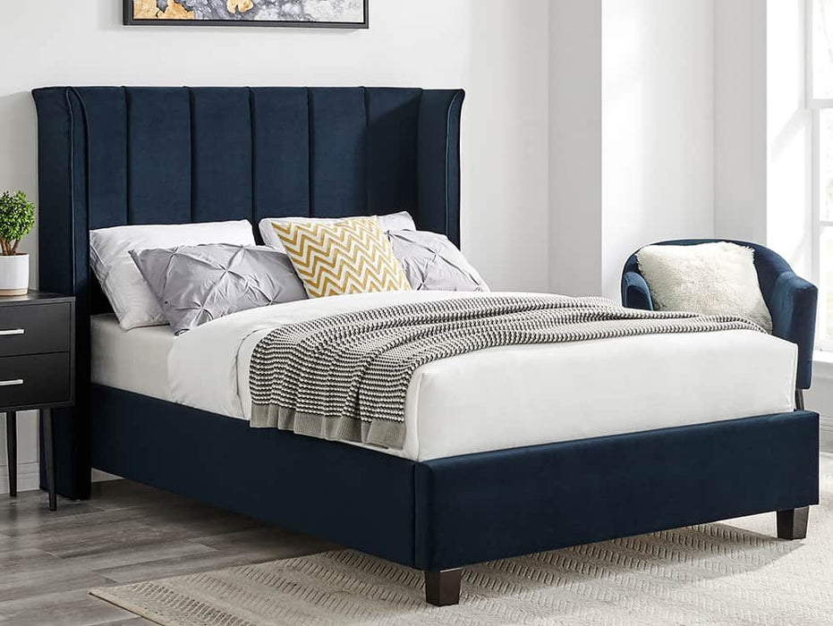 Limelight Polaris 4ft6 Double Navy Blue Fabric Bed Frame
