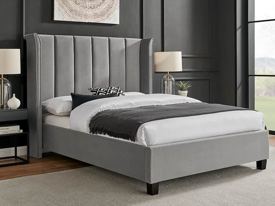 Limelight Polaris 4ft6 Double Silver Fabric Bed Frame