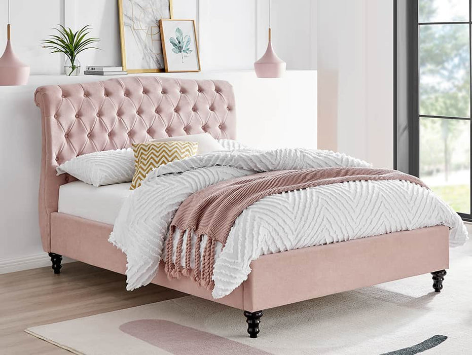 Limelight Rosa 4ft6 Double Pink Fabric Bed Frame