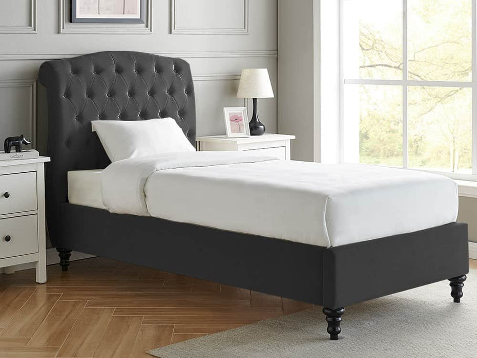 Limelight Rosa 3ft Single Black Fabric Bed Frame