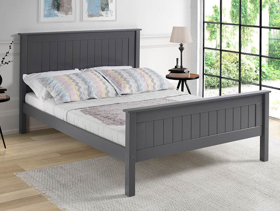Limelight Taurus 5ft King Size Dark Grey Wooden Bed Frame (High Footend)