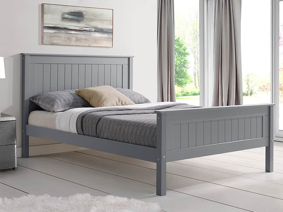 Limelight Taurus 5ft King Size Light Grey Wooden Bed Frame (High Footend)