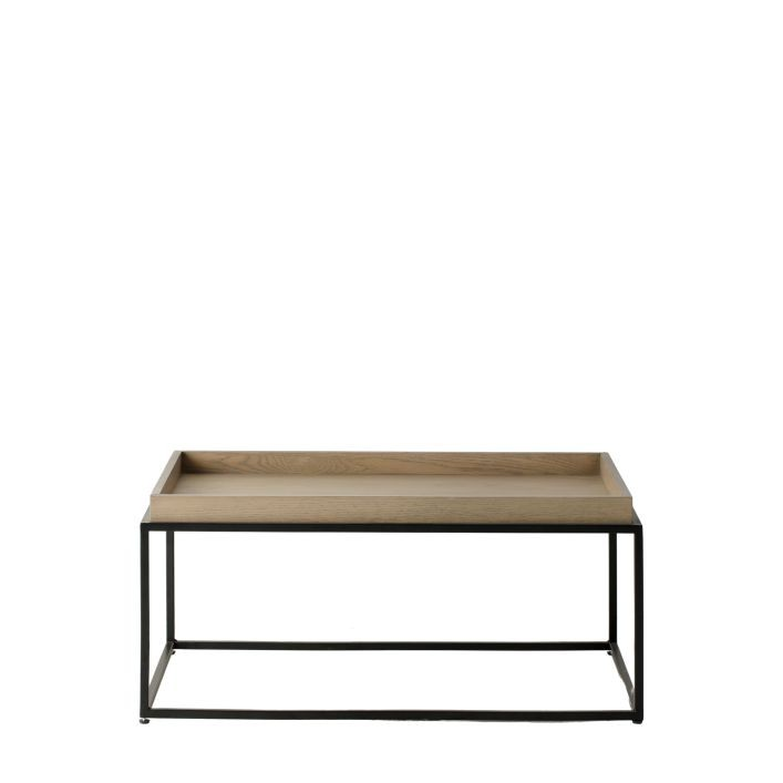 Forden Black Tray 90cm Coffee Table