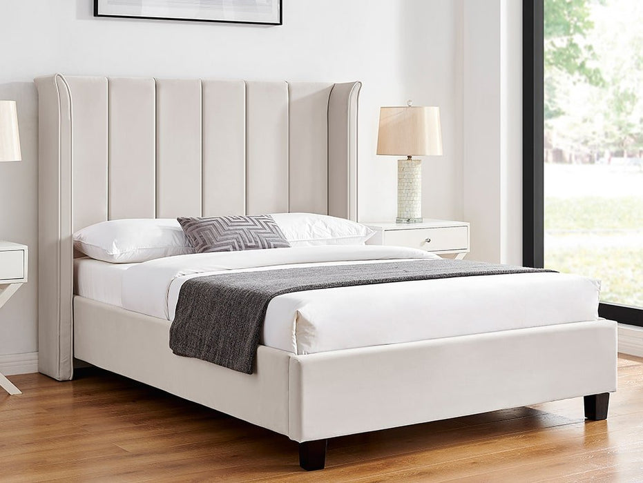 Limelight Polaris 4ft6 Double Natural Fabric Bed Frame