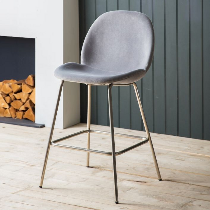 Flanagan Stool Black Velvet (2pk)
