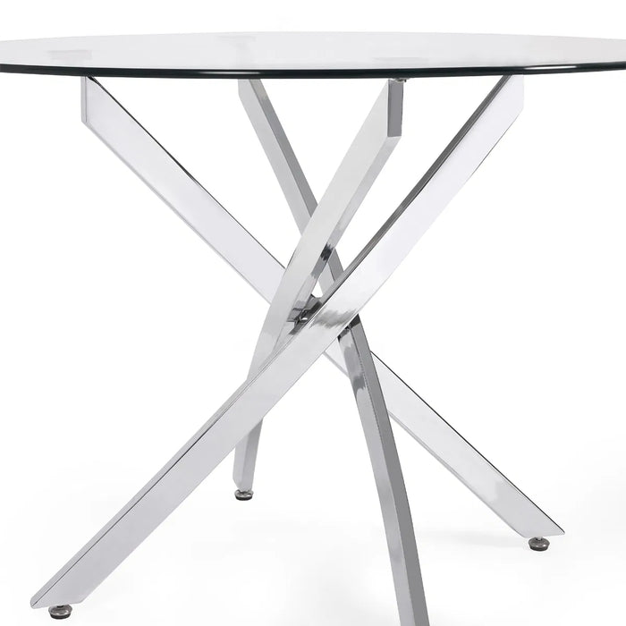 ANDERSON ROUND GLASS DINING TABLE