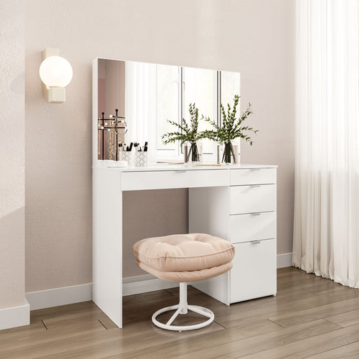 Birlea Ava 5 Drawer Dressing Table White