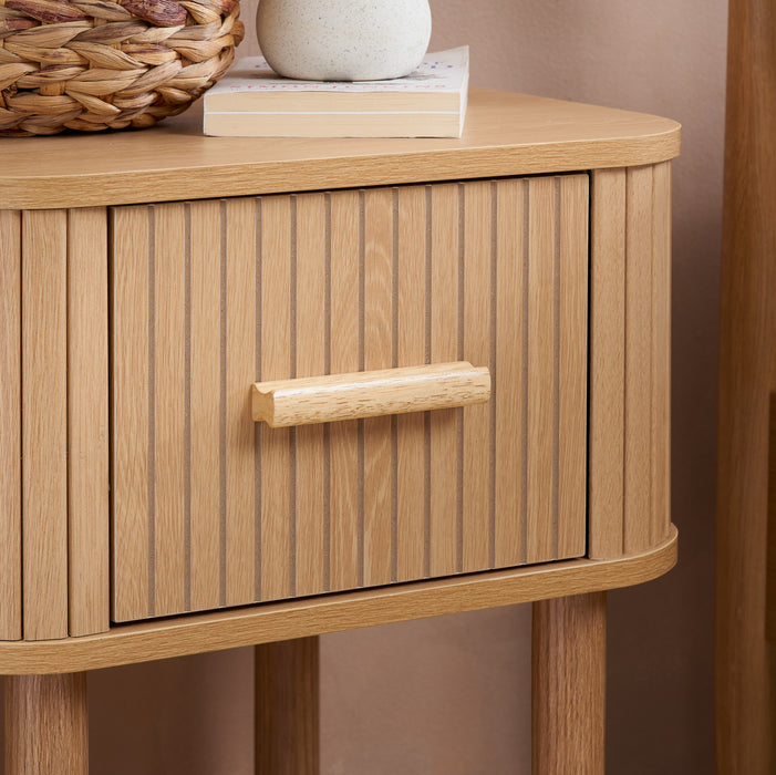 Birlea Axel 1 Drawer Fluted Bedside