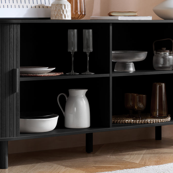 Birlea Axel 2 Door Fluted Sideboard Black