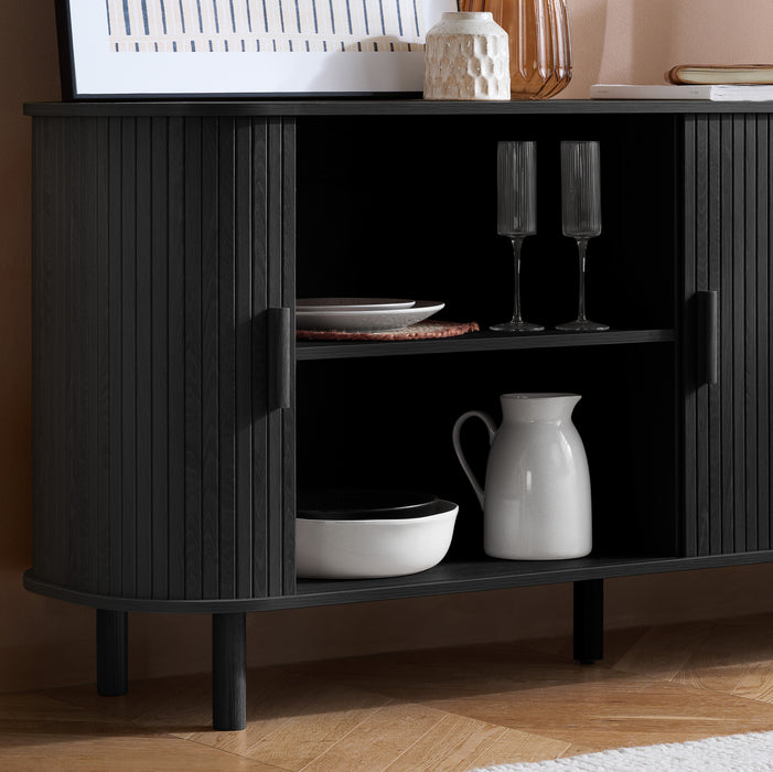 Birlea Axel 2 Door Fluted Sideboard Black