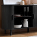 Birlea Axel 2 Door Fluted Sideboard Black